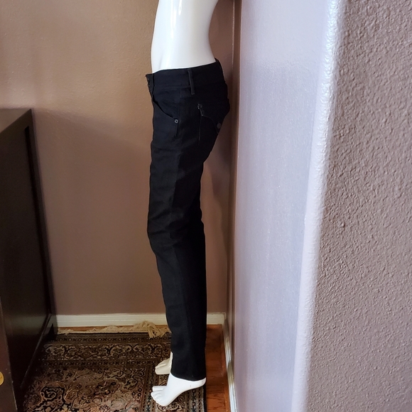 HUDSON Collin flap Skinny black jeans 27 - Picture 2 of 6